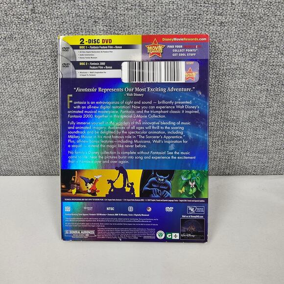 DISNEY FANTASIA & FANTASIA 2000 2-DISC SPECIAL EDITION DVD LIMITED TIME RELEASE - Picture 3 of 6
